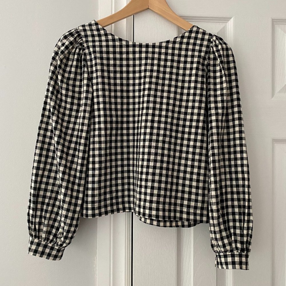 Shelter Gloria top in gingham XS